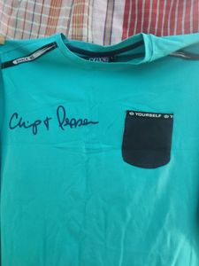 Blue Tshirt With Full Sleeves