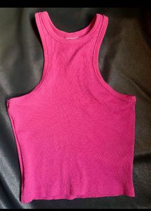 H&M Hot Pink Ribbed Racerback Tank