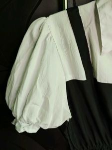 Black Jumper Dress with Blouse