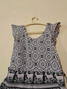 Elephant Print Maxi Dress