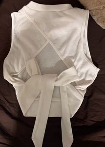 Urbanic Ribbed Back Tie Crop Top!🤍