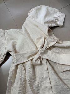 Cream Puff Sleeve Mini Dress
