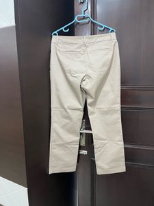 Straight Fit Mid Rise Wrinkle Free Pants