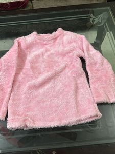 Pink Fur Top For Girls