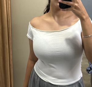 White Off-Shoulder Top