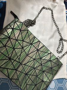 Geometric Green Shoulder Bag
