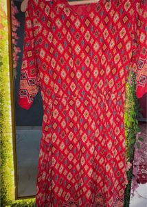 Red Printed Dress