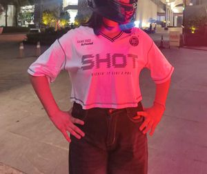 max White Graphic Cropped T-Shirt