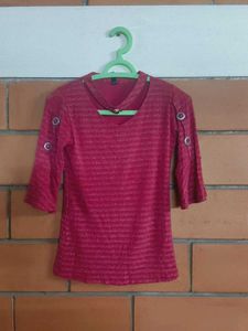 Glittery Stylish Red Top