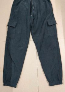 Korean Comfy Navy Blue Fleece Pants
