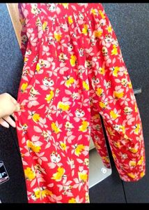 Floral Kurta Set Red♥️