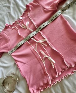 Korean Pink Bow Top
