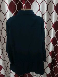 Elegant Blue 3/4 Sleeve Blouse