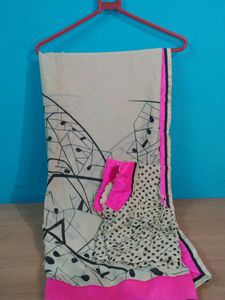 Abstract Print Saree