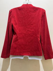Vintage Red &amp; Black Suede Jacket