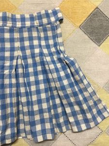 Gingham Pleated Mini Skirt