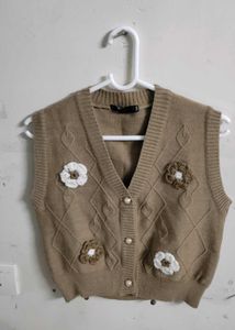 Floral Sweater Vest