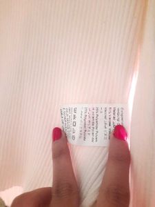 Shein White Ribbed Top