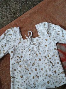 Floral Print Girls Top