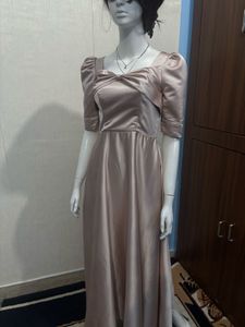 Elegant Satin Midi Dress