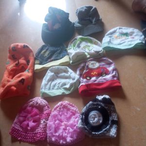 Combo Of 11 Caps For Baby Boy Girl