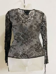 Y2k Lace Top Brown