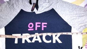 Crop Top Hoodie (S) Size Blue And Grey Colour