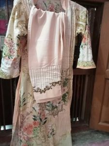Patchwork Suit With Chiffon Dupatta