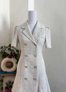 Chic Tweed Blazer Dress