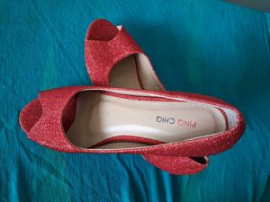 Red Glitter Wedges