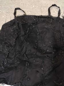 Embellished Sequin And Net Detail Corset Top