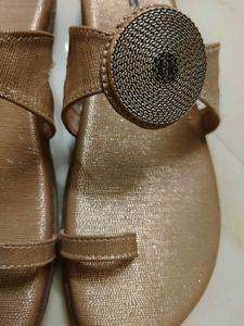 Gold Ethnic Sandals