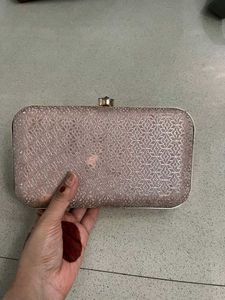 Shiny Pink Clutch For Women