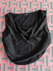 Shein Black Cowl Neck Top