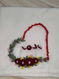 Hand Embroidered Love Handkerchief