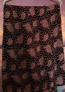 Black And Beige Floral Stole