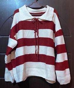 Marron Stripe Sweater/pullover