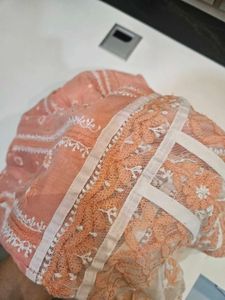 Peach Embroidered Dress
