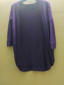Purple Knit Cardigan