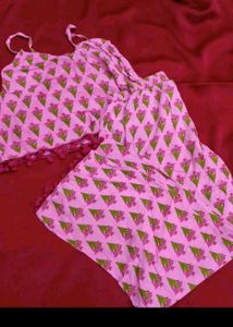 Cute comfy pink cotton pajama set