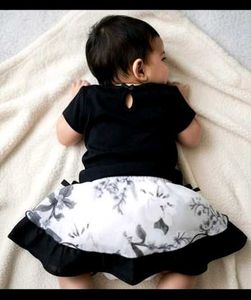 new born baby girl for black&amp;white dress