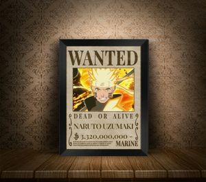 NARUTO UZUMAKI Wanted One Piece Anime Frame 1 Pcs