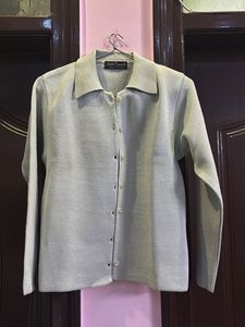 Beautiful Grey Woollen Cardigan For Women
