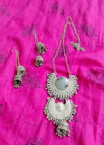 Oxidized Jewellery Set With Earrings