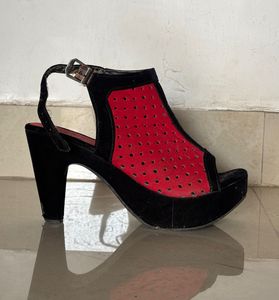 High Heels Red &amp; Black Color US Size 7