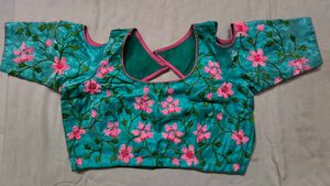 Aqua Embroidered Lhehnga Choli with Dupatta