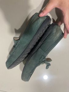 Green Suede Loafers