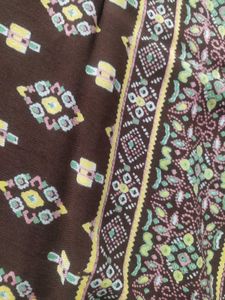 Brown Printed Dupatta