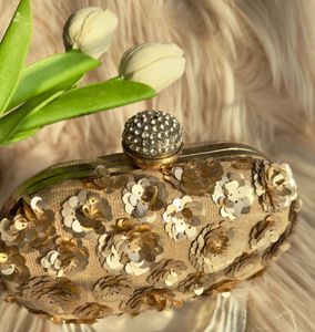 Sequin Embellished Wedding Clutch