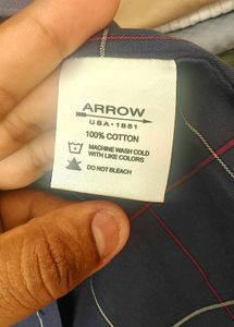 Men's Arrow Blue Checked Shirt